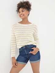 FatFace Darley Blue Denim Shorts - Image 1 of 5