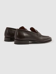 Темно-коричневый - Reiss Gartlett Leather Saddle лоферы - Image 4 of 5