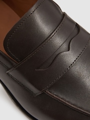 Темно-коричневый - Reiss Gartlett Leather Saddle лоферы - Image 5 of 5