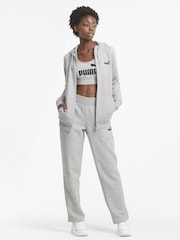 Puma Grey Womens Essentials Full Zip Hoodie - Image 2 of 4
