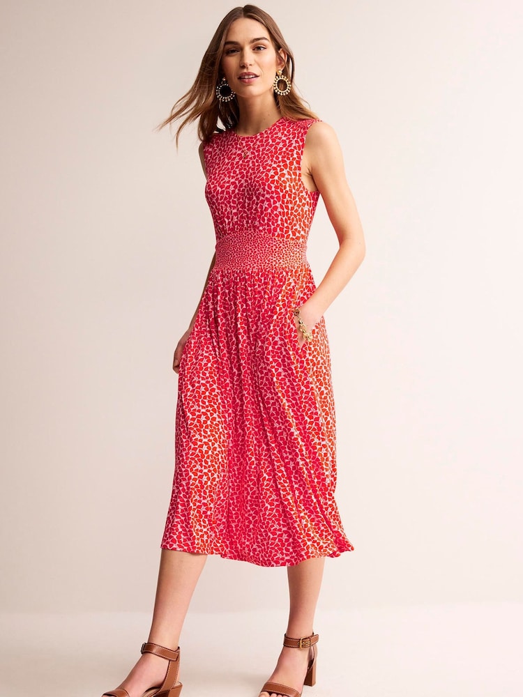 Boden Red Thea Sleeveless Midi Dress - Image 1 of 5