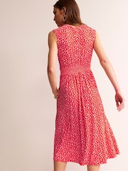 Boden Red Thea Sleeveless Midi Dress - Image 2 of 5