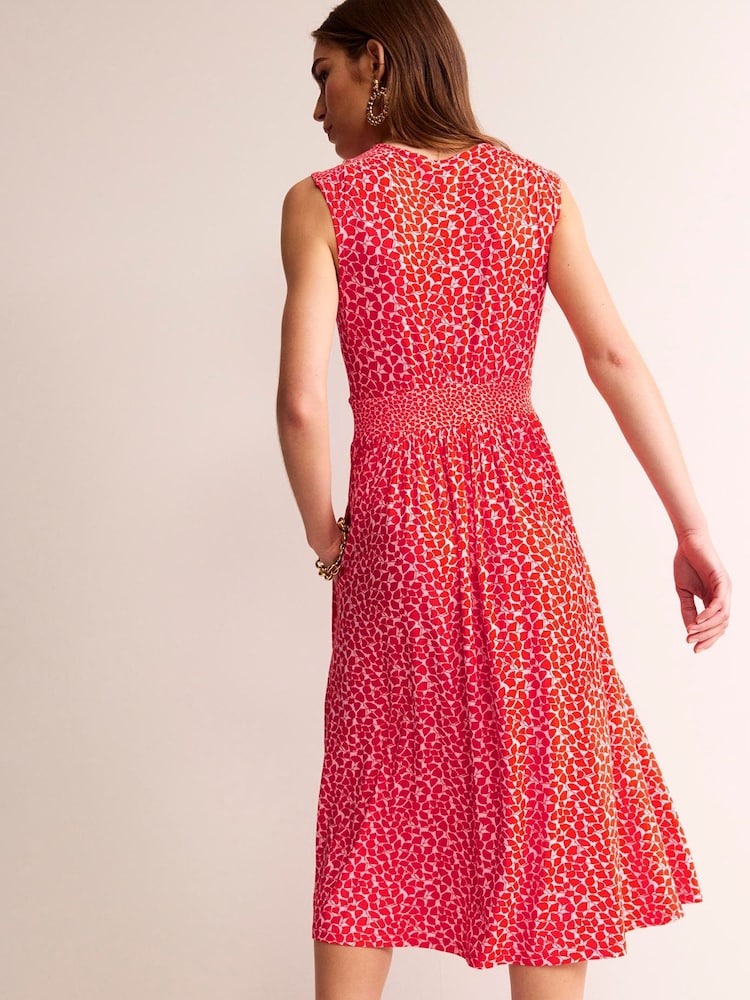 Boden Red Thea Sleeveless Midi Dress - Image 2 of 5