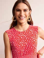Boden Red Thea Sleeveless Midi Dress - Image 3 of 5