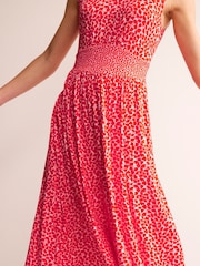 Boden Red Thea Sleeveless Midi Dress - Image 4 of 5