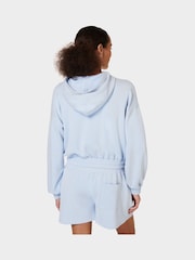 Sweaty Betty Breeze Blue Sand Wash CloudWeight Crop Hoodie - Image 2 of 5