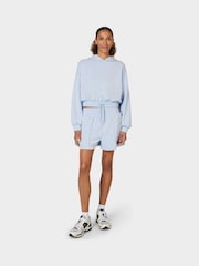 Sweaty Betty Breeze Blue Sand Wash CloudWeight Crop Hoodie - Image 3 of 5