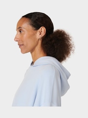 Sweaty Betty Breeze Blue Sand Wash CloudWeight Crop Hoodie - Image 4 of 5