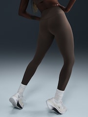 Nike Taupe Brown One High Waisted Full Length Leggings - Image 4 of 5