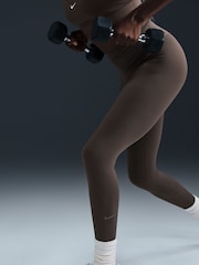 Nike Taupe Brown One High Waisted Full Length Leggings - Image 5 of 5
