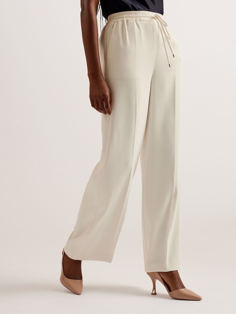 Ted Baker Cream Liliaah Wide Leg Trousers - Image 2 of 5