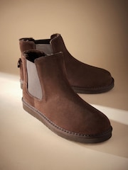 Brown Suede Boots Slippers - Image 4 of 5