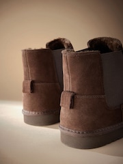 Brown Suede Boots Slippers - Image 5 of 5
