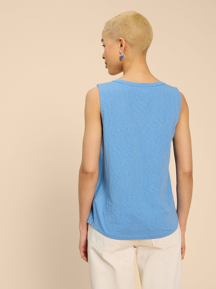 White Stuff Blue 100% Cotton Laila Vest - Image 2 of 7