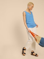 White Stuff Blue 100% Cotton Laila Vest - Image 3 of 7