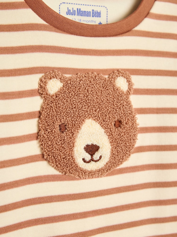 JoJo Maman Bébé Brown Bear Pyjamas 2 Pack - Image 10 of 10