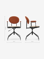 MADE.COM Orange Rumana Office Chair - Image 4 of 8
