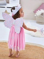 JoJo Maman Bébé Ditsy Ditsy Print Fairy Wing, Crown & Wand Set - Image 1 of 10