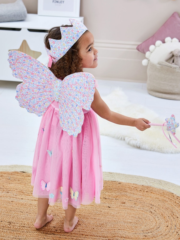 JoJo Maman Bébé Ditsy Ditsy Print Fairy Wing, Crown & Wand Set - Image 1 of 10