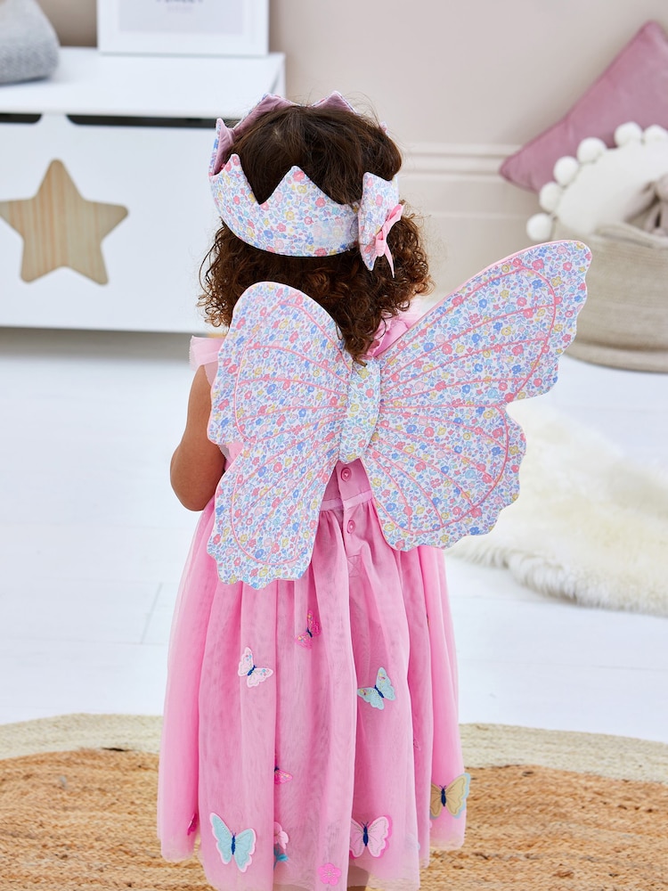 JoJo Maman Bébé Ditsy Ditsy Print Fairy Wing, Crown & Wand Set - Image 2 of 10
