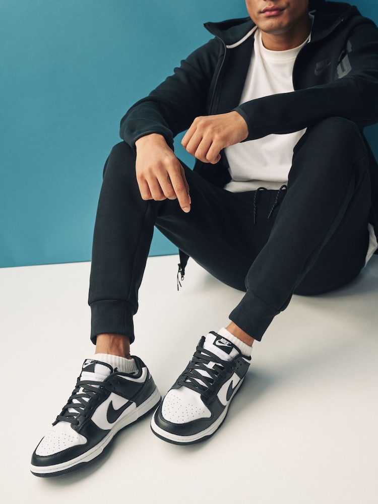 Nike Black/White Dunk Low Trainers - Image 1 of 10