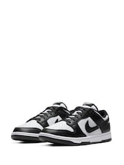Nike Black/White Dunk Low Trainers - Image 5 of 10