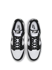 Nike Black/White Dunk Low Trainers - Image 7 of 10