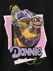Vanilla Underground Donnie Black Boys 100% Cotton Teenage Mutant Ninja Turtles T-Shirt - Image 6 of 6