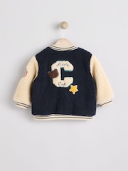 Navy Blue Baby Borg Hooded Fleece Jacket (0mths-2yrs) - Image 1 of 11