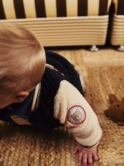 Navy Blue Baby Borg Hooded Fleece Jacket (0mths-2yrs) - Image 4 of 11