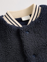 Navy Blue Baby Borg Hooded Fleece Jacket (0mths-2yrs) - Image 7 of 11