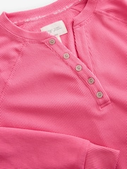 Pink Waffle Long Sleeve Pyjamas - Image 10 of 11