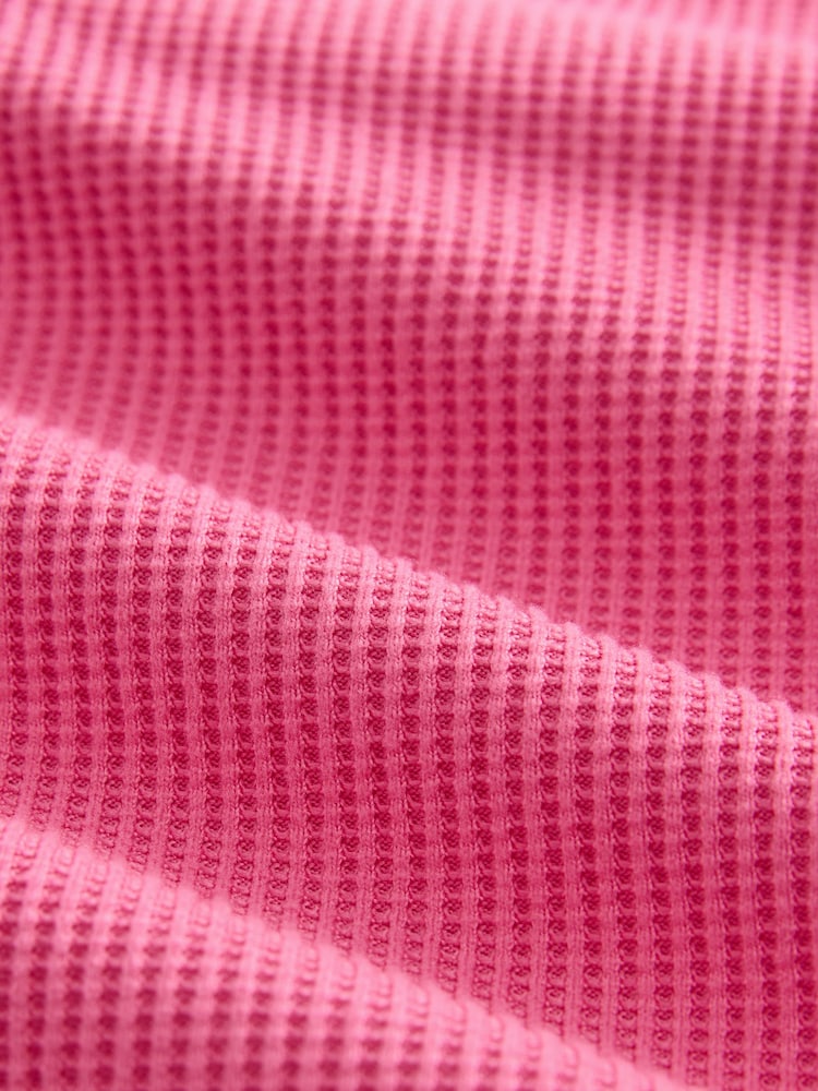 Pink Waffle Long Sleeve Pyjamas - Image 11 of 11