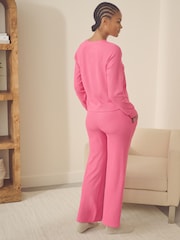 Pink Waffle Long Sleeve Pyjamas - Image 2 of 11