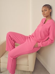 Pink Waffle Long Sleeve Pyjamas - Image 3 of 11