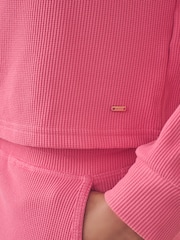 Pink Waffle Long Sleeve Pyjamas - Image 6 of 11