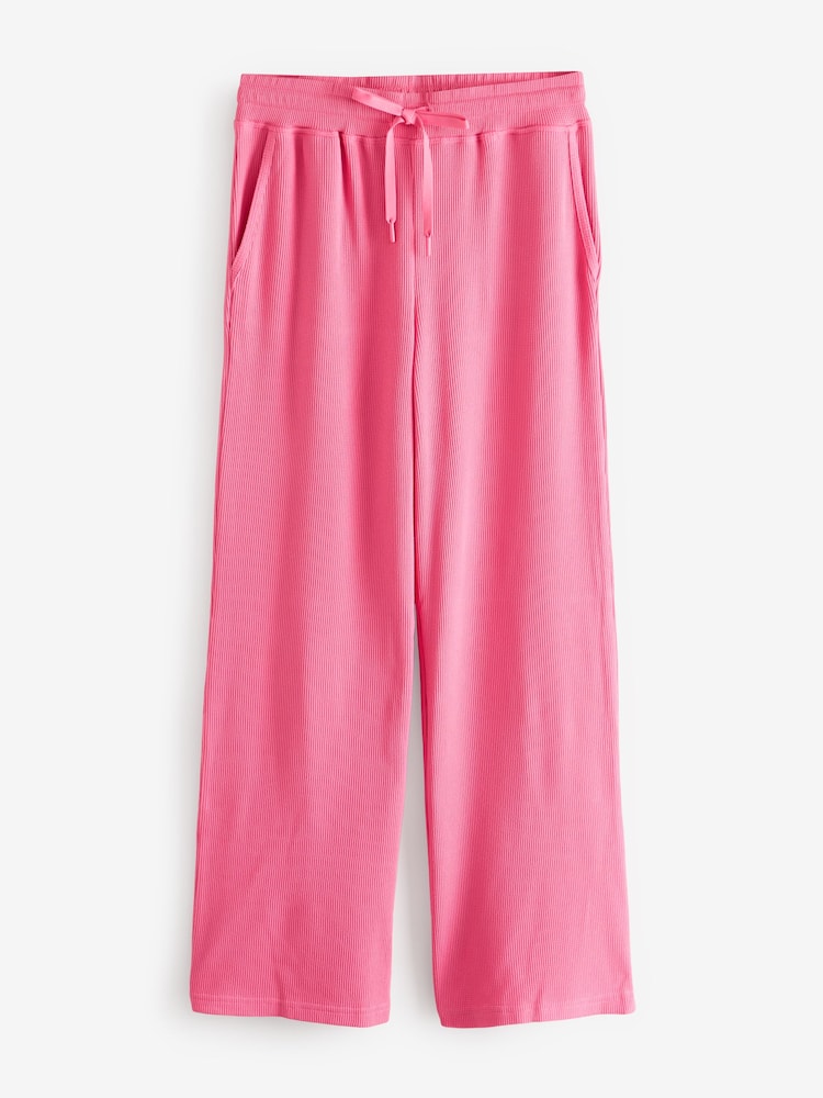 Pink Waffle Long Sleeve Pyjamas - Image 9 of 11
