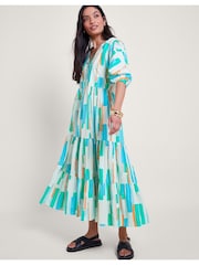 Monsoon Blue Grace Block Dress - Image 1 of 5