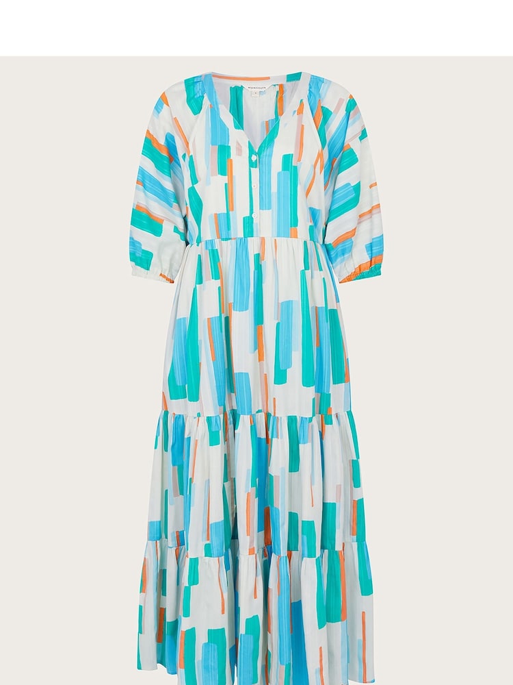 Monsoon Blue Grace Block Dress - Image 5 of 5
