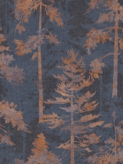 Graham & Brown Blue Norse Forrest Bark Wallpaper Sample - Image 2 of 3