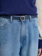 Seasalt Cornwall Blue Reversible Leather Belt - Image 1 of 4