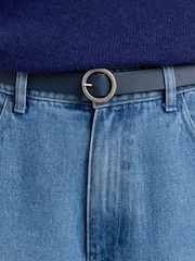 Seasalt Cornwall Blue Reversible Leather Belt - Image 2 of 4