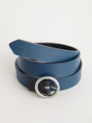 Seasalt Cornwall Blue Reversible Leather Belt - Image 3 of 4