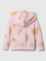 Gap Pink Logo Print Zip Through Hoodie (Newborn-5yrs) - Image 2 of 3