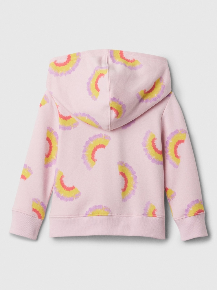 Gap Pink Logo Print Zip Through Hoodie (Newborn-5yrs) - Image 2 of 3