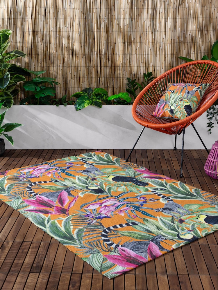 Wylder Multicolour Kali Animals Tropical Outdoor/Indoor Washable Rug - Image 1 of 3