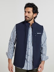Mountain Warehouse Blue Grasmere Mens Water Resistant, Fleece Lined Gilet - Image 2 of 6