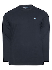 BadRhino Big & Tall Black 100% Cotton Long Sleeve T-Shirts 3 Pack - Image 3 of 5