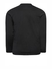 BadRhino Big & Tall Black 100% Cotton Long Sleeve T-Shirts 3 Pack - Image 4 of 5