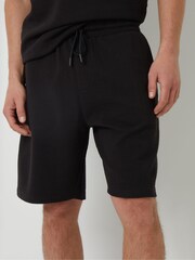 Threadbare Black Textured Elasticated Waist Shorts - Image 4 of 4